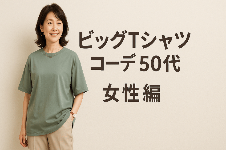 ビッグTシャツ コーデ 50代｜ゆるっと上品に♡体型カバーも叶う大人の抜け感スタイル【女性編】