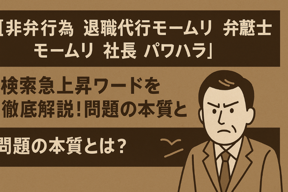 非弁行為とは?退職代行モームリ 弁護士との関係と社長のパワハラ疑惑を徹底解説
