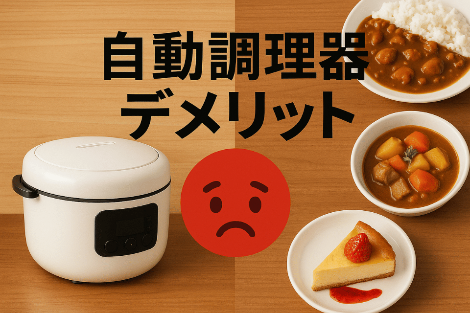自動調理器のデメリットを本音レビュー！使って分かった落とし穴と選び方